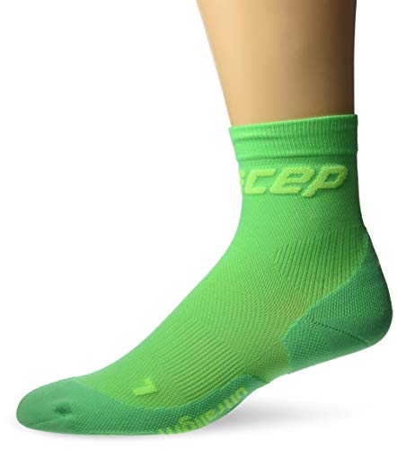 CEP Men’s Crew Cut Performance Running Socks Ultralight (Viper/Green) III
