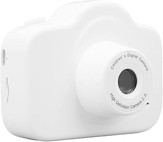 Câmera digital infantil, lente dupla frontal traseira 2000 W HD 2,0 polegadas, recarregável, cartão de memória 32G, expansível, 16 filtros, câmera de selfie infantil para crianças (branca)