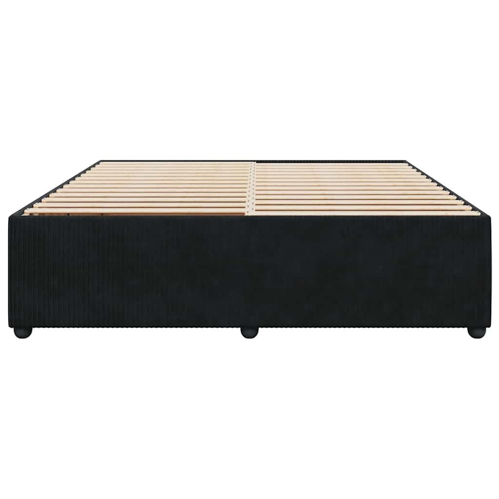 vidaXL Estructura Cama sin colchón Terciopelo Negro 200x200 cm