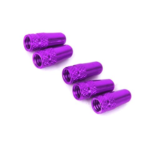 5 tapones para válvula Presta de bicicleta, color morado miniatura 4