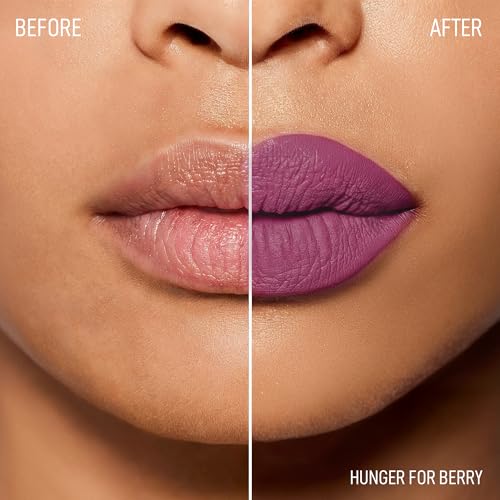 Image of RENEE Stay With Me Matte Transferproof Liquid Lipstick- Hunger for Berry | Waterproof & Smudge-proof | Bold Pigment, Lightweight & Long-lasting | With Hyaluronic Acid & Vitamin E | 6 ml
