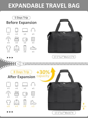 Capolo Expandable Travel Duffle Bag