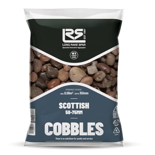 Suregreen Scottish Cobbles 50–75mm | 20kg Bag of Large Decorative