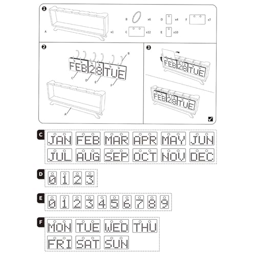 Comptoir transparent et calendrier de bureau réversible anti-oubli - 5