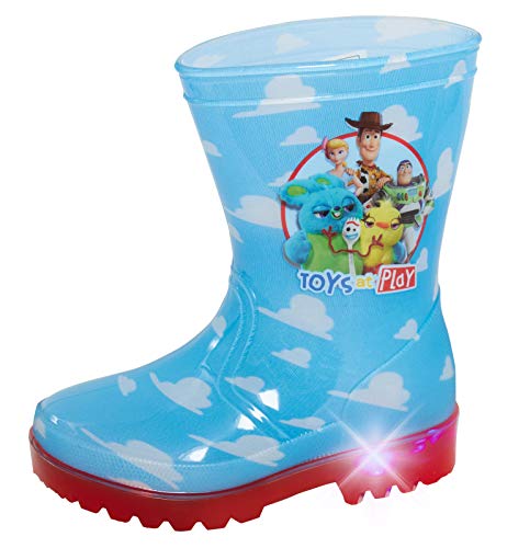 Disney Toy Story - Botas de goma luminosas para niños y niñas, Azul (azul), 29 EU