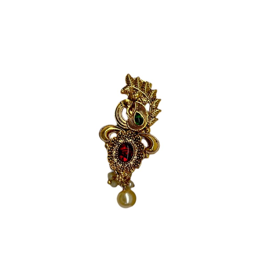 Accessher Gold Plated Traditional Semi Precious Stones Studded Antique Floral Design Unisex Brooch/Saree Pin for Women and Girls Pack of 1 (Multicolor) (B0DD412ZRZ) Amazon Price History, Amazon Price Tracker