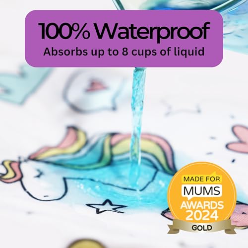 Image of Hygge Sheets Potty Training Pee Pads for Kids, Toddlers - 100% Waterproof, Non Slip Bed Wetting Pad for Twin Beds - Washable, Reusable Mattress & Sheet Protector - Unicorn
