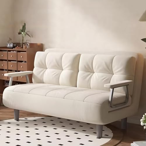 Sofá cama, silla convertible con tela suave, espuma de alta resistencia y patas de acero, diseño plegable que ahorra espacio