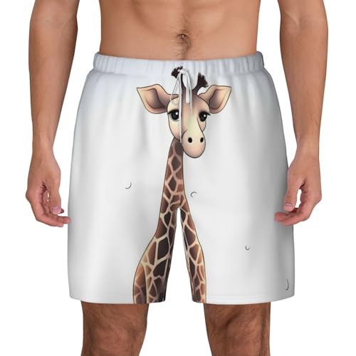 Short de bain homme séchage rapide confortable à cordon girafe