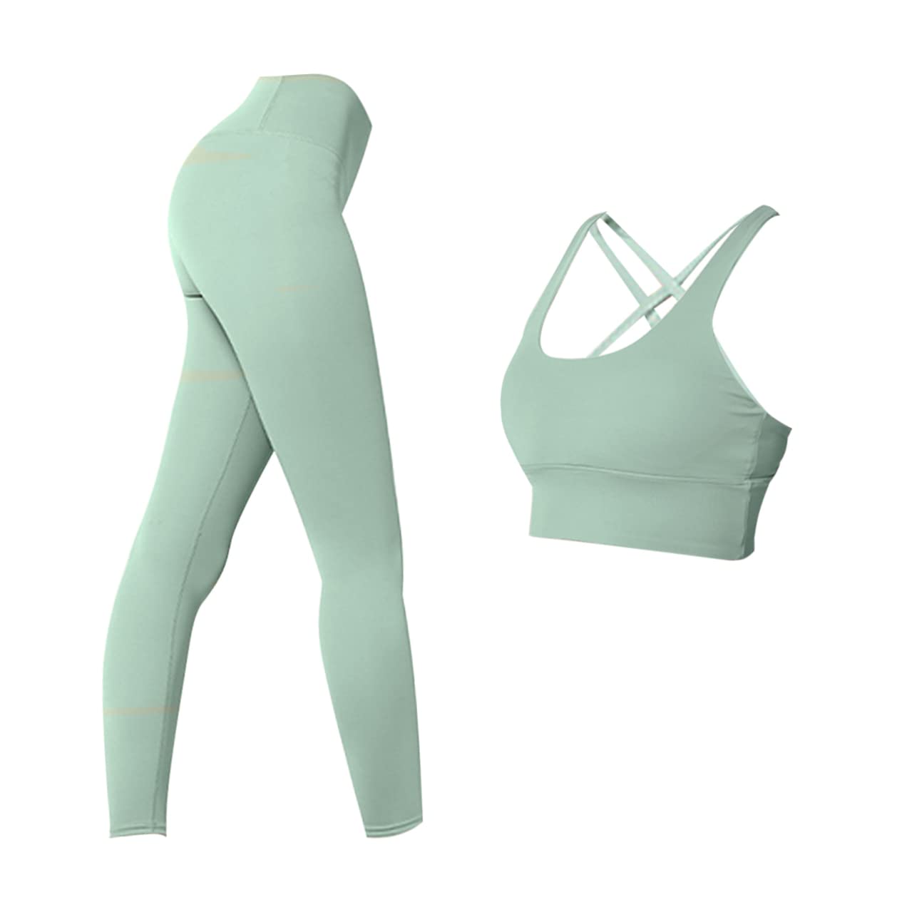 BESTYASH Yoga Suit Yoga Leggings for Women Running Tank Tops for Women Activewear Vest Sports Bras