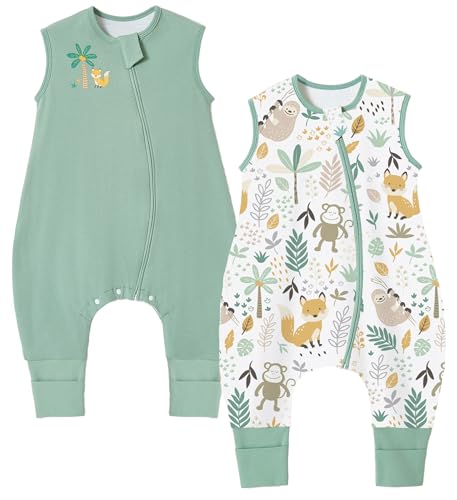 Chilsuessy 2er Pack Baby Schlafsack mit Füßen 1.5 Tog...