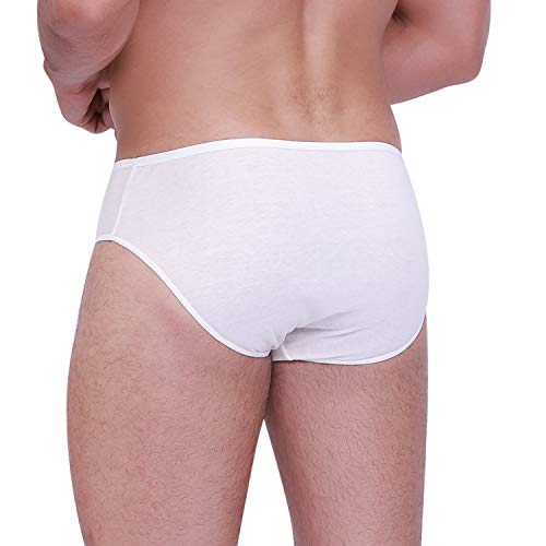 YAUOLIVE Men's for Disposabl Underwear Triangle Pants Disposabl Cotton Underwear 3 Pack Large(34.5"-38.5")2