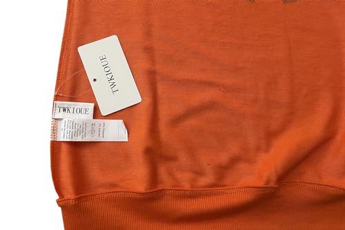 Image of Women Halloween Pullover Shirts Slouchy Pumpkin Long Sleeve Sweatshirts Off Shoulder Tops