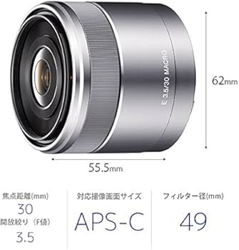 Amazon.com : Sony E-mount 30mm F3.5 Macro Lens | SEL30M35