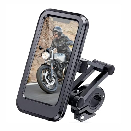 HUMBLE Shock & Dustproof Handlebar Mount DS-DC1 Mobile Phone Holder Case with Touch Screen, 360° Rotation for Bike/Cycle, Supports 4.7 to 6.3 inches Screen Size (Black)- Best and cheap mobile covers in India