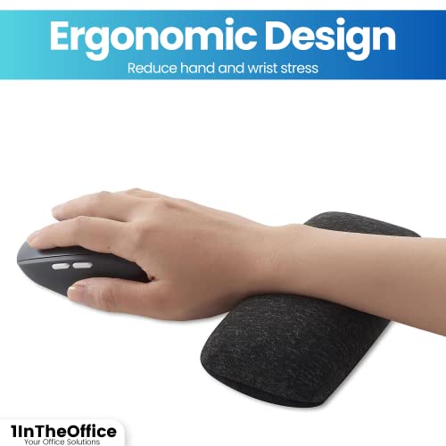 1Intheoffice Mouse Wrist Rest, Beaded Wrist Support Pad Ergobeads, Black #TOP5