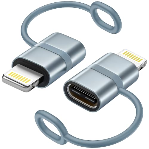 Adaptador USB C a Lightning (2Pack), Adaptador Tipo C Hembra a Lightning Macho PD 36W Carga Rápida y Sincronización de Datos para iPhone 14/13 12 11 Pro Max/Mini/XS/iPad/iPod/AirPods,No para Audio/OTG