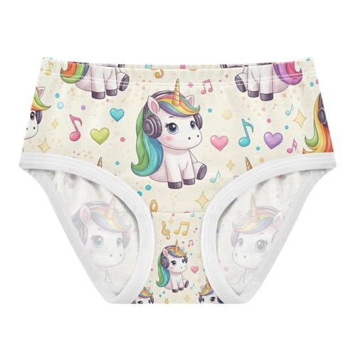 Cute Unicorns Toddler Girl Undies, Cotton Girls Underwear, 2T–8 Years