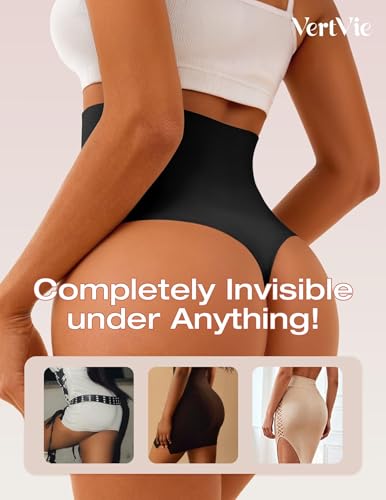 Image of Vertvie Tummy Control Shapewear Shorts for Women Butt Lifting Body Shaper Shorts High Waisted Seamless Girdles Under Dress
