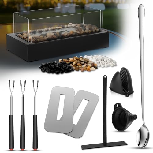 Charmofun Tischkamin Zubehör Set, Rechteckiger Tischfeuer,...