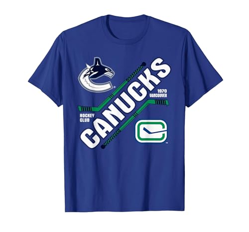 Vancouver Canucks Force Blue Officially Licensed T-Shirt, Men, Royal Blue, Large