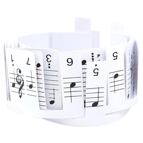 QUMIIRITY 1Set Piano Keyboard Note Strip Non Stick Piano Key Labels for Beginners Removable Piano Stickers and Easy to Read Chart for Key Electronic Organs