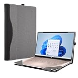 Protective Case Cover for Hp Pavilion X360 Convertible 14-dy Laptop 14t-ek 14-ek 2-in-1 [Not Other Models] Notebook Sleeve Computer Bag Protective PU Leather Shell (Light Grey)