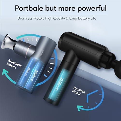 Image of arboleaf Mini Massage Gun Deep Tissue with Metal Heads, Muscle Massager | Premium All-Metal Attachments with a Compact Design and Quiet Motor for Targeted Recovery at Home, the Gym, or on the Go