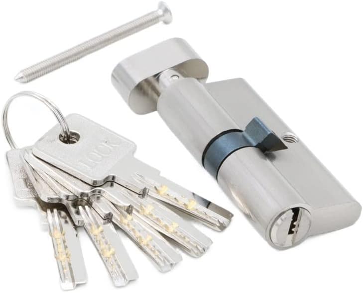 Door Lock Barrel,Lock cylinders, DIY 50 55 60 65 70 75 80 85 90 100 Security Copper Lock Cylinder Interior Bedroom Living Handle Brass Key (Color : LY-90(45-45)) (Color : Ly 60(30 30))