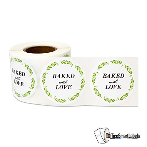 OfficeSmartLabels-Baked-Goods-Stickers-15-Round-Circle-300-Labels-Handmade-with-Love-Baking-Business-Supplies