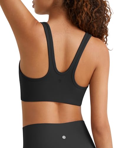 Image of G4Free BareFeel Square Neck Sports Bra Padded for Women - Strappy Y Back Crop Tank Tops Workout Camisole