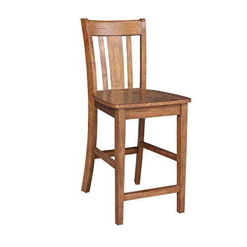 International Concepts San Remo Counter Height Stool,Brown #TOP2