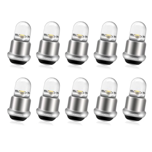 Ruiandsion Mini LED Indicator Bulb 5V Dashboard Light Bulbs Warm White Interior Light Bulb Indicator Panel Light (Pack of 10)