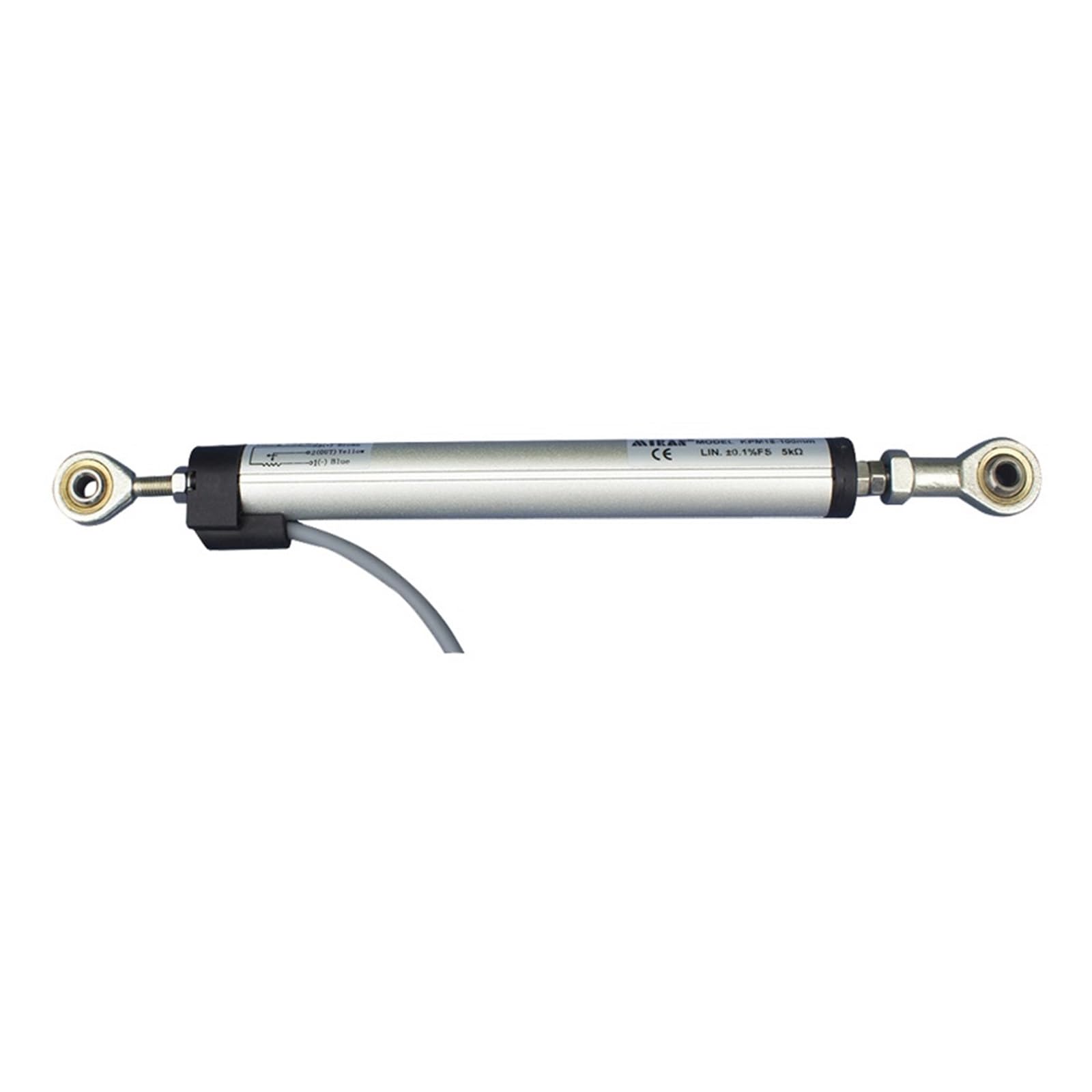 Linearer Positionssensor KPM18J 25–300 mm linearer Potentiometer Wegaufnehmer Wegsensor mit zweiseitigem Kugelgelenk (Color : 75mm)