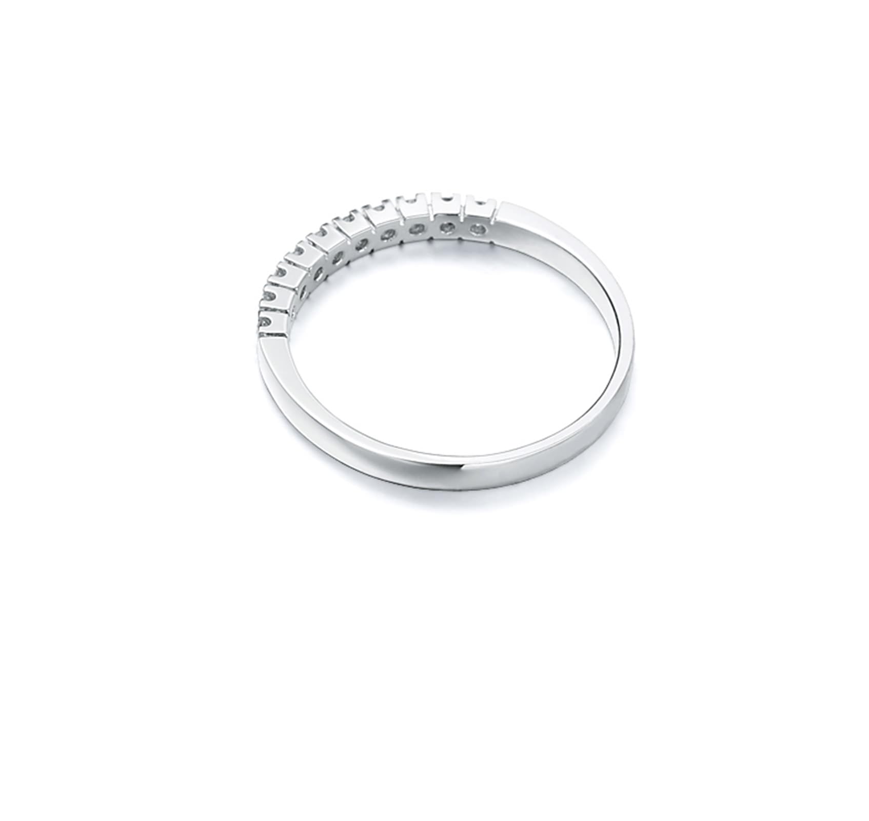 Partnerringe PT950/9K/14K/18K Weißgold Echter Schmuck, Weiß Labor Erstellt Diamant Klassiker Trauringe Rundschliff, Verlobungsring Gold Au750/ 585/375, Gr.47-70