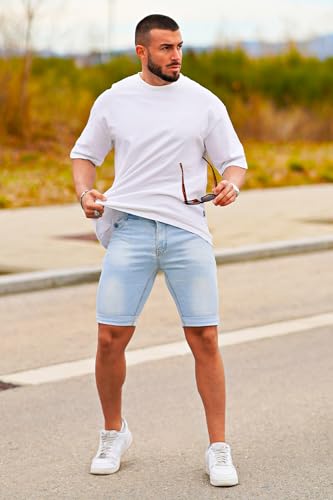 Short jean skinny denim extensible homme pour les journées d'été - 4