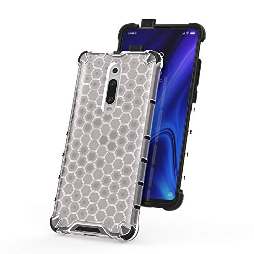 Image of Glasgow | for Mi Redmi K20 Pro Honeycomb Pattern Back Case Cover for Mi Redmi K20 Pro with 4 Bumper Corners and Military Grade Protection - Transparent