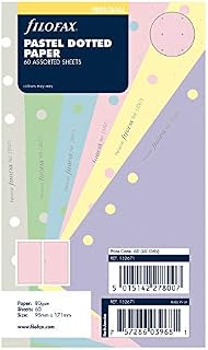 Filofax B132671 Organizer Refills, Personal Size, Pastel Colors, Dotted Paper