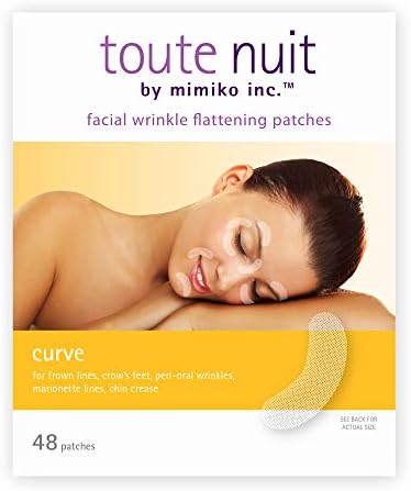 Toute Nuit Wrinkle Patches, Face Tape, Curve - Reducing Fine Lines Around Eyes and Mouth - 48 Patches