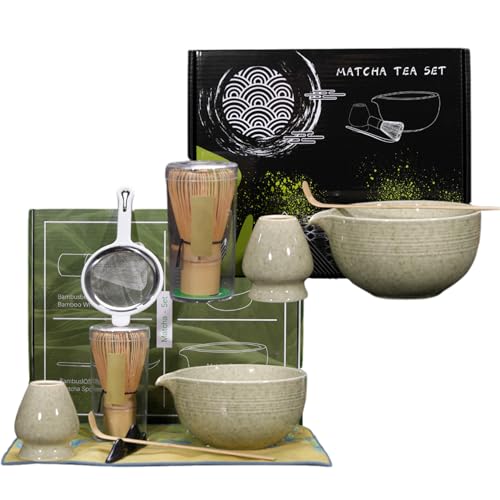 Kit thé matcha en céramique et bambou, service de table traditionnel - 7