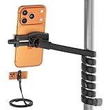 ZMHH Flexible Phone Holder for Treadmill |Stroller |Wheel |Chair Pole |Stick |Rod |Tube |Shelf | Railing |Cart,35.4' / 90 cm Gooseneck Arm Mount,Compatible with 3.5~7.5' iPhone/LG/Galaxy Smartphone