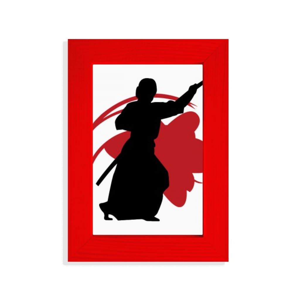 Cadre photo japonais de style asiatique rouge motif Sakura Parry pour poster