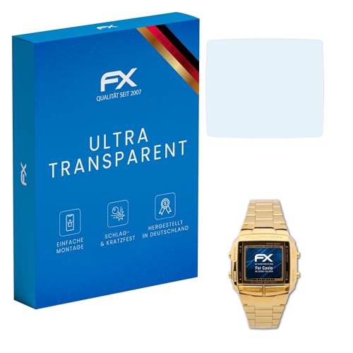 atFoliX Screen Protection Film compatible with Casio DB-360GN / DB-360N Screen Protector, ultra-clear FX Protective Film (3X)