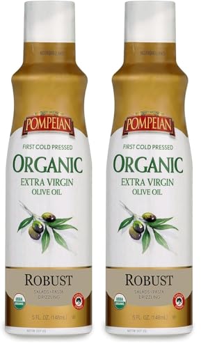Pompeian USDA Certified Organic Extra Virgin Olive Oil Non-Stick Cooking Spray, No Propellants, 5 Fl Oz (Pack of 2)