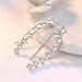 Cubic Zirconia Crawler Earrings for Women Glitter Cartilage Beaded Seven 7 Star Sparkly Crystal Rhinestone Gold Silver Plated Climber Cuff Earrings for Wedding Birthday Valentine Fashion Jewelry Gifts (Silver)