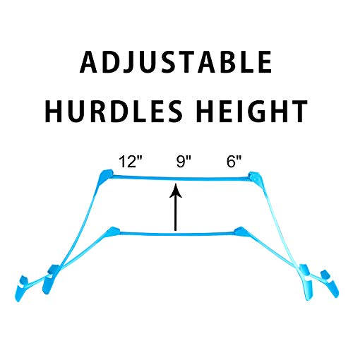 HYDDNice Adjustable Hurdles and Cone Set with 6 Agility Hurdles 6", 9" and 12" Height Adjustable,12 Speed Cones & Portable Carry Bag for Soccer Sports Plyometric Speed Strength Training - Thumbnail 6
