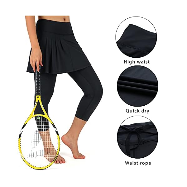 Turnhier-Womens-Skirted-Leggings-with-Skirts-Tennis-Skirted-Leggings-for-Women-with-Pockets Turnhier Women's Skirted Leggings with Skirts Tennis Skirted Leggings for Women with Pockets