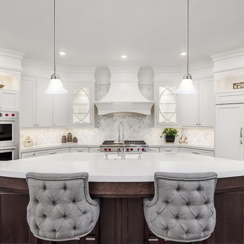 Design House 511634 Millbridge Traditional 1-Light Indoor Dimmable Mini Pendant With Alabaster Glass Shade For Kitchen Island Bar thumb #3