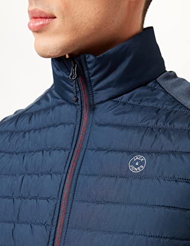 Jack & Jones JJEMULTI Bodywarmer Collar Noos Gilet matelassé, Bleu Marine Vif, L Homme - Image 4