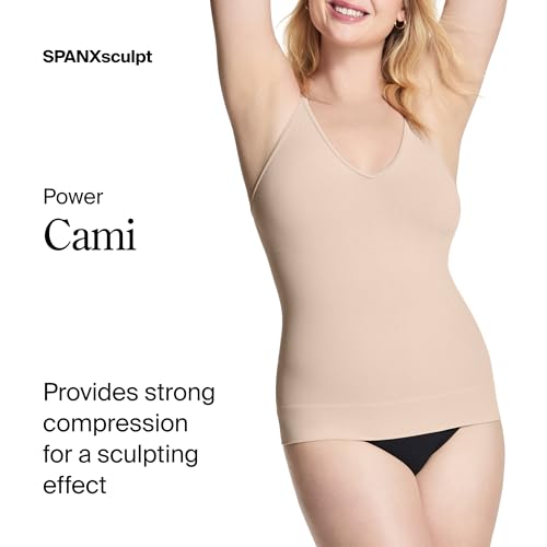 SPANXsculpt Seamless Power Cami - Camisole Shapewear for Women - Adjustable Straps - V Neck - Soft, Seamless Cami2